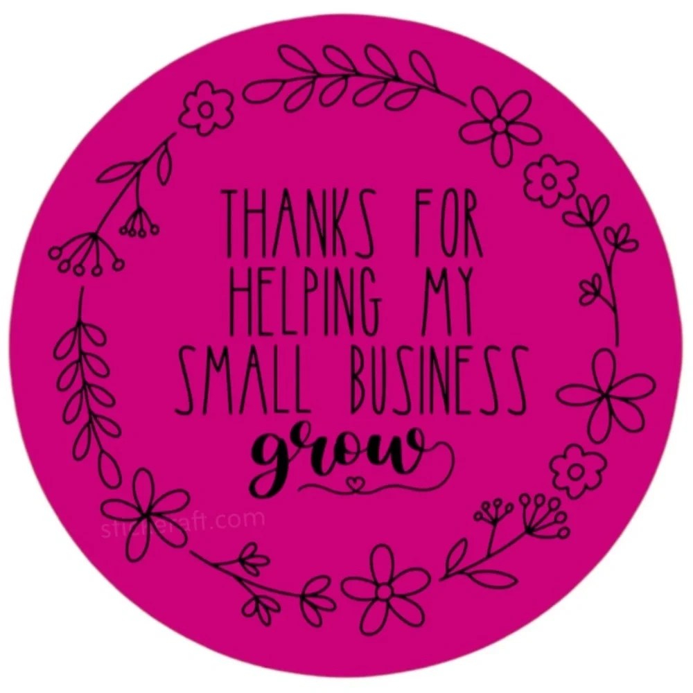 Thanks For Helping Us Grow, Small Business, Handmade Shop, Thank You Sticker